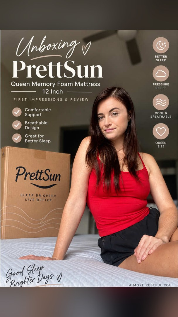 PrettSun mattress review on TikTok